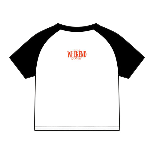 Girls Weekend Raglan Tee – 'Weekend' Relax Vibes Graphic Tee