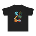 Youth Tee - 'Back To School' Chalkboard Design with Backpack, Books & Apple