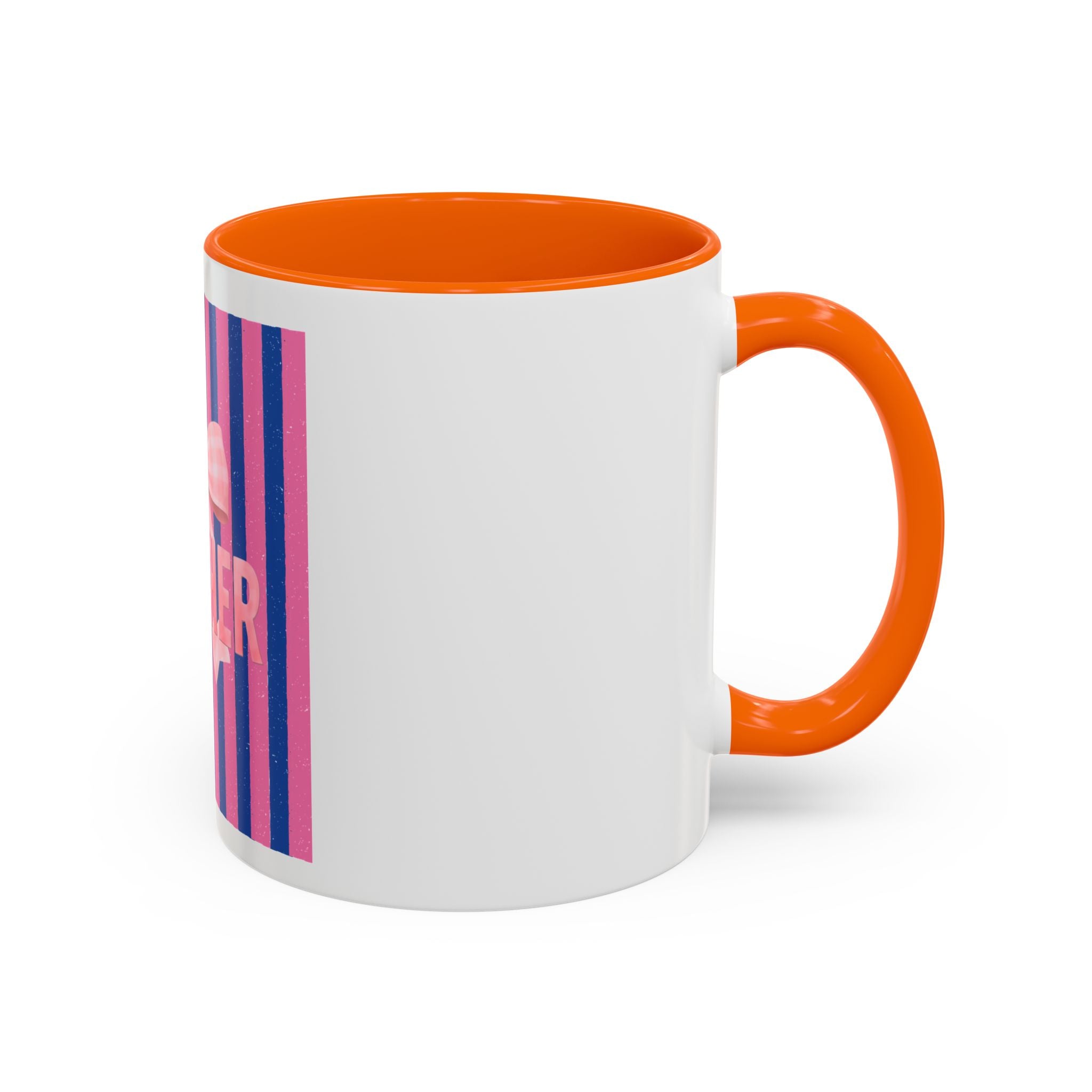 Teacher Mug — Pink Bow Striped Coffee Cup (11/15oz)