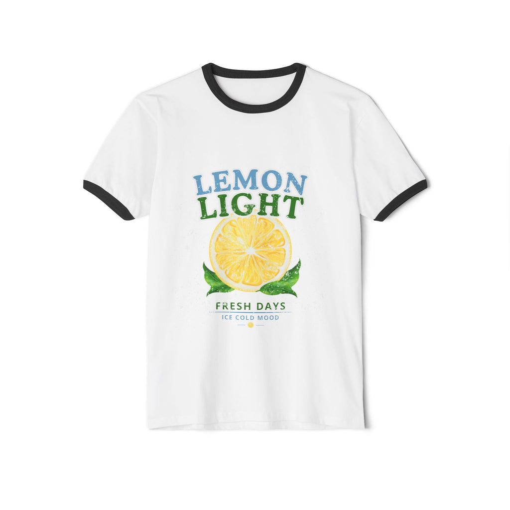 Lemon Light Ringer T-Shirt — Fresh Days Citrus Graphic Tee