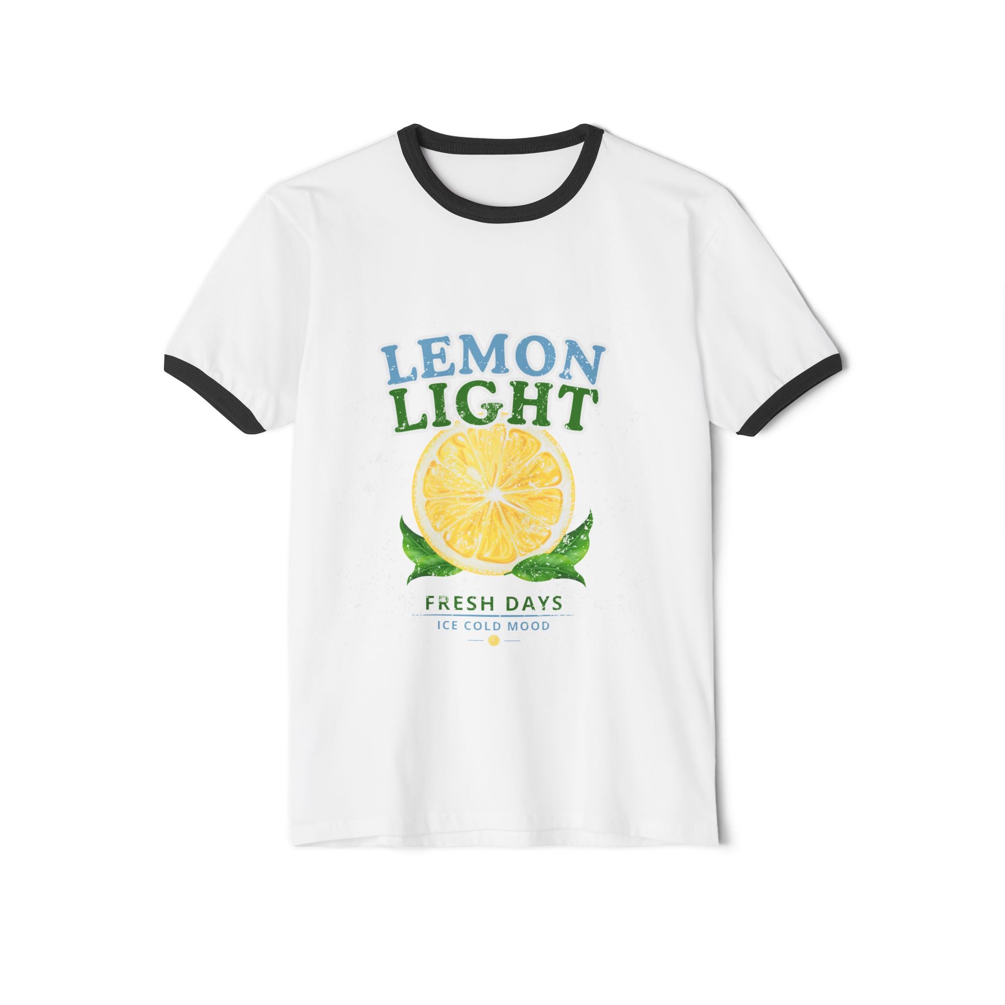 Lemon Light Ringer T-Shirt — Fresh Days Citrus Graphic Tee