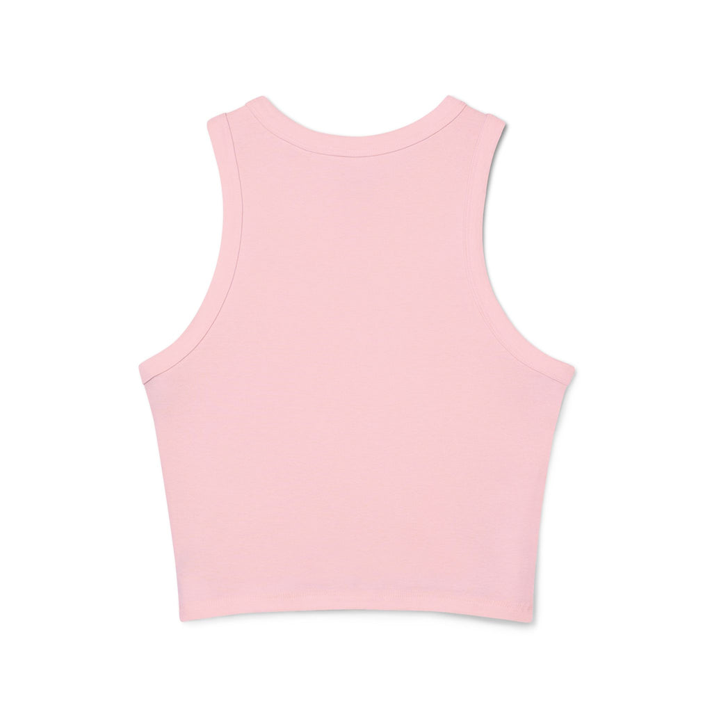 Tiger Duo Racer Tank Top — Playful Floral Tiger Graphic for Women