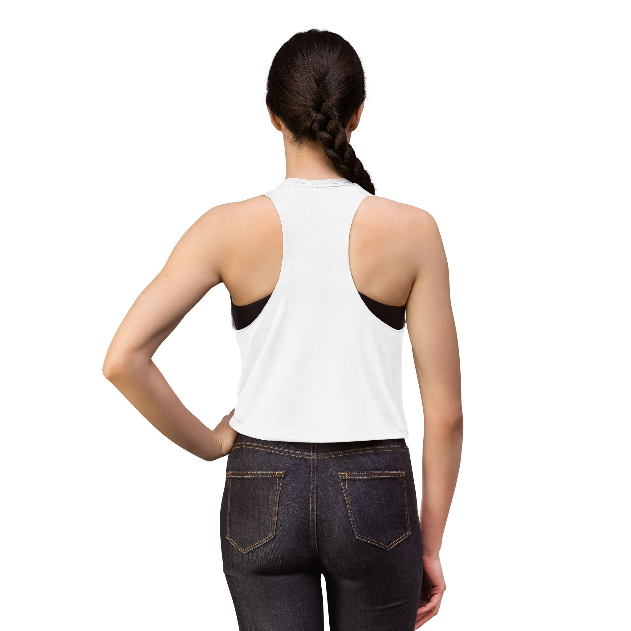 Women's Crop Top — Minimal Lip Print Graphic Tank Top