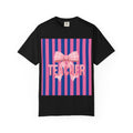 Teacher Pink Bow Striped T-Shirt — Gift for Educators